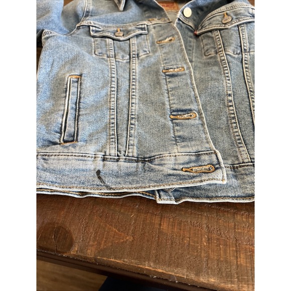 Mizzou Missouri Game Day Levi Jean Denim Jacket Football Small Hand Painted - Picture 10 of 15